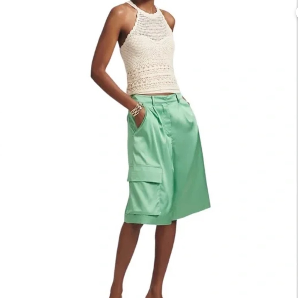 Anthropologie Crochet Halter Sweater Tank Top Cream Color Size Medium - Picture 3 of 12